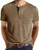 Mens Casual Short  Henley Shirts Fashion Button T Shirts with Pocket