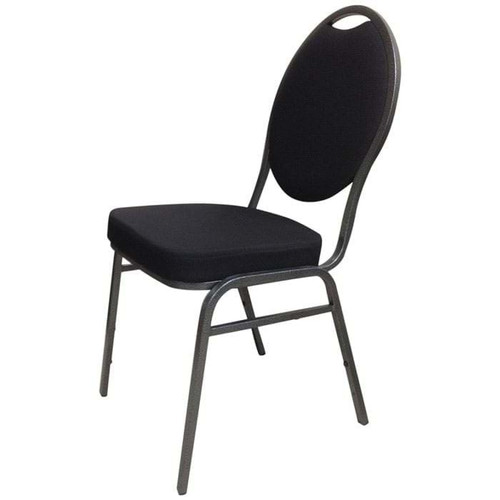 NES Reliable Teardrop Back Banquet Chair with Silver Vein Frame