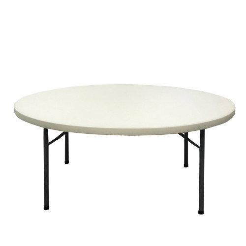 NES Reliable 71" Round Plastic Folding Table