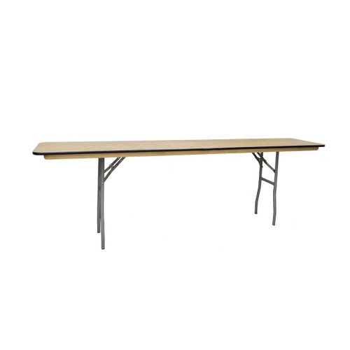 NES 8ft x 18" Wood Rectangle Folding Training Table