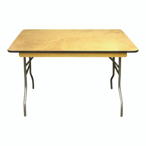 NES 4ft Wood Rectangle Folding Table