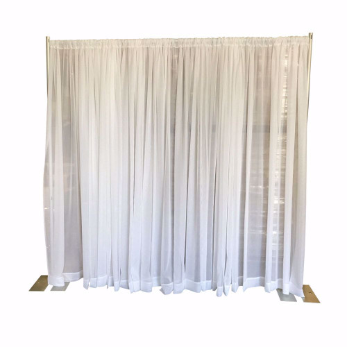 8ft Fixed Height Sheer (Voile) Wedding Backdrop Kit