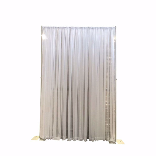Adjustable Height Sheer (Voile) Wedding Backdrop Kit