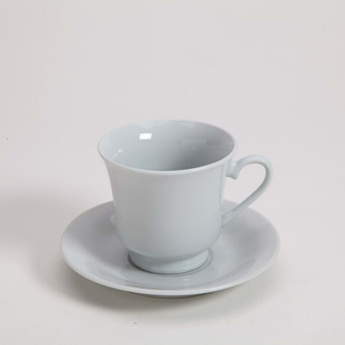 Pearl White Bell Cup and Saucer