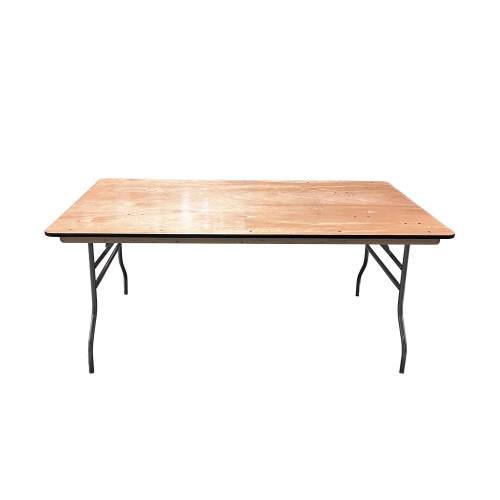 NES 6ft x 42" Rectangle Wood Folding Table (Set of 2)