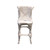Brown Rustic Wood Cross Back Bar Chair