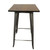 Industrial Metal Bistro Table with Dark Fruitwood Tabletop