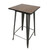 Industrial Metal Bistro Table with Dark Fruitwood Tabletop