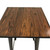 Industrial Metal Bistro Table with Dark Fruitwood Tabletop