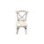 Brown Rustic Wood Cross Back Chair
