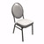 NES Reliable Teardrop Back Banquet Chair with Silver Vein Frame