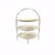 3 Tier Iron Display Stand with 3 Porcelain Plates
