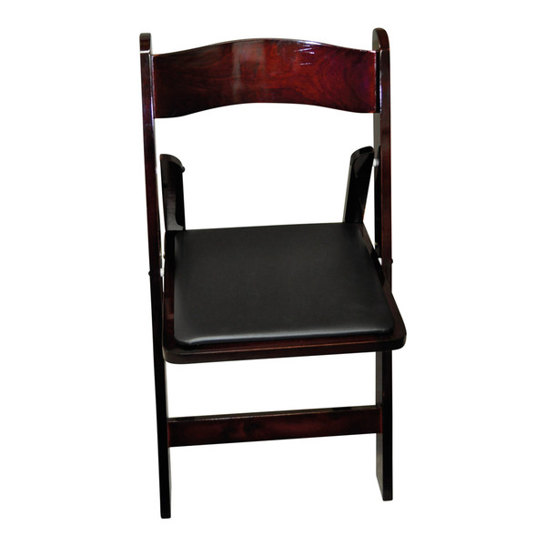 NES Mahogany Wood Folding Chair - Case of 4