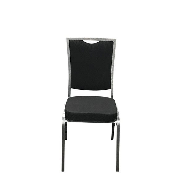 NES Reliable Square Back Banquet Chair with Silver Vein Frame