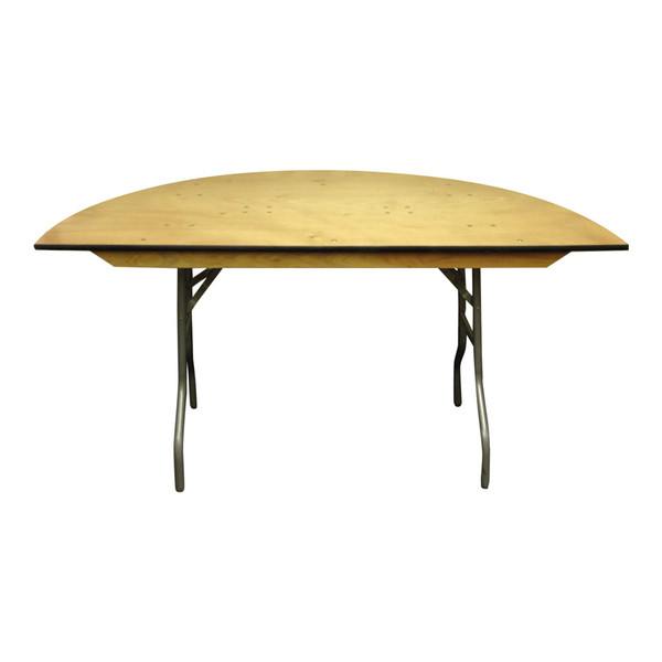 NES 60" Half Round Wood Folding Table NES 60" Half Round Wood Folding Table