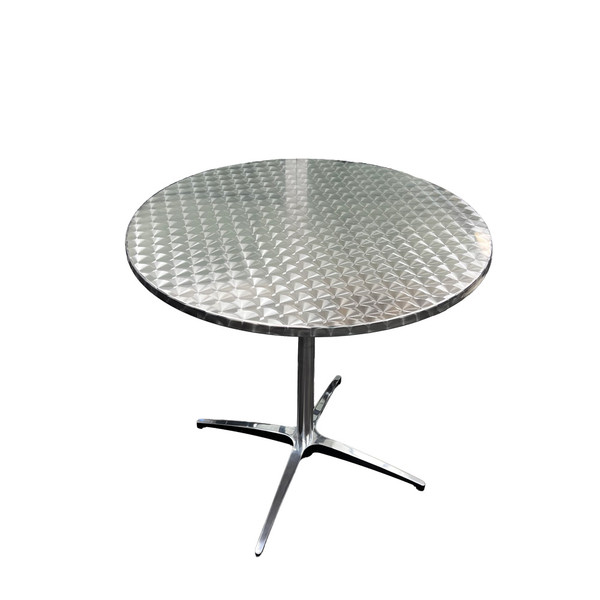 30" stainless steel tabletop cruiser table with dining height pole