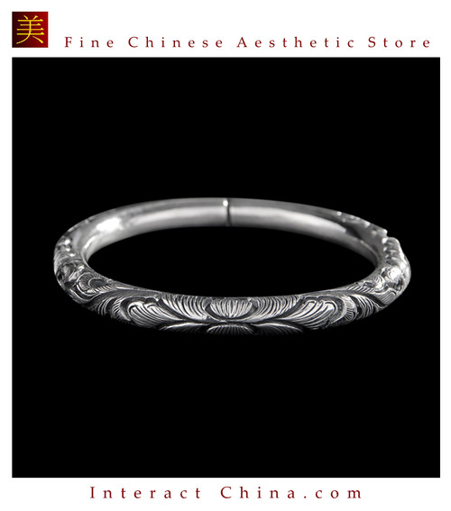 Fine 999 Cuff Bracelet High Purity Sterling Silver Jewelry 100% Handcrafted #102