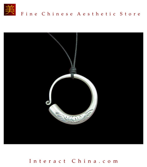 100% Handmade Miao Tribal Silver Pendant Chain Necklace for Women #103