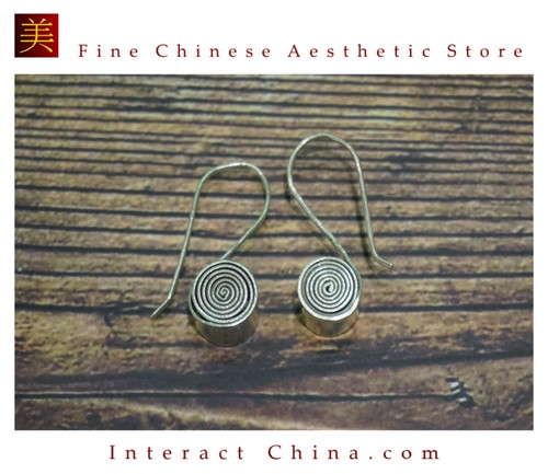 Fine 99 Earrings High Purity Sterling Silver Jewelry 100% Handcrafted Art #126