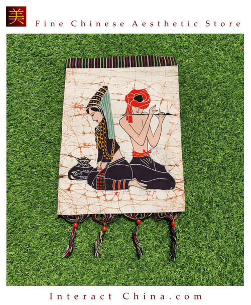 Chinese Batik Folk Tribal Art Painting 12x16" Wall Hanging Home Room Decor #489 Chinese Batik Folk Tribal Art Painting 12x16" Wall Hanging Home Room Decor #489