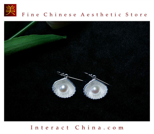 100% Handcrafted Natural Thai Pearl Dangle Earrings 925 Sterling Silver Cultured White Pearl Ethnic Elegant Boho Style#107