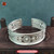 100% Handcrafted Miao Hmong Pure Silver Bracelet 999 Filigree Open Cuff Bangle For Women Vintage Ethnic Style - Fair Trade #102