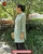 One Piece Only Casual Chic Summer Blouse for Women with Buttons and Sleeves Beautifully Hand Painted Made from a Cotton Linen Blend Fabric in Green 102 One Piece Only Casual Chic Summer Blouse for Women with Buttons and Sleeves Beautifully Hand Painted Made from a Cotton Linen Blend Fabric in Green 102