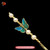 Peacock Feather Dian Cui Style Butterfly Hair Clip Handmade Heritage Art Jewelry #104