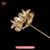 Peacock Feather Dian Cui Style Peony Cluster Hairpin Handmade Heritage Art Jewelry #103
