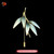 Elegant Silk Velvet Bamboo Leaf Brooch Ronghua Style Handmade Art Jewelry #103
