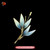 Elegant Silk Velvet Bamboo Leaf Brooch Ronghua Style Handmade Art Jewelry #103