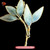 Elegant Silk Velvet Bamboo Leaf Brooch Ronghua Style Handmade Art Jewelry #103