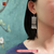 100% Handcrafted Miao Hmong Pure Silver Earrings 999 Filigree Dangle Long Drop Tassel Flower Design Bohemian Vintage Ethnic Style - Fair Trade #113