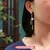 100% Handcrafted Miao Hmong Pure Silver Earrings 999 Filigree Dangle Long Drop Tassel Flower Design Bohemian Vintage Ethnic Style - Fair Trade #114