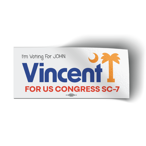 I'm Voting For... (8" x 3.5" Vinyl Sticker)