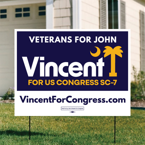 Veterans For John (24" x 18" Coroplast Yard Sign)