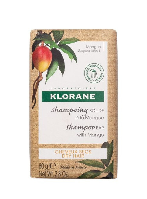 CHAMPU SOLIDO CABELLOS SECOS Y FRAGILIZADOS KLORANE AL MANGO 80G