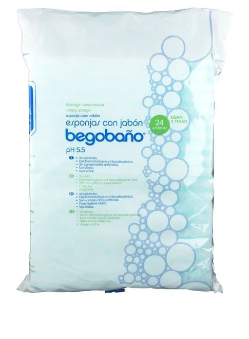BEGOBAÑO ESPONJAS ENJABONADAS DESECHABLES 24UDS