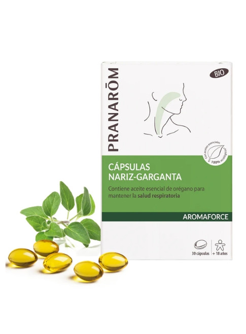 AROMACAPS PRANAROM AROMAFORCE NARIZ-GARGANTA 30 CAPS