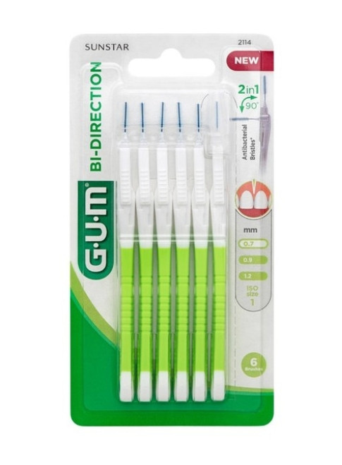 INTERDENTALES GUM BI-DIRECTION S 0.7MM 6UDS