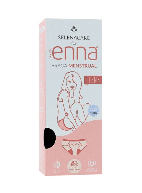 BRAGA MENSTRUAL ENNA ADOLESCENTE NEGRA TALLA 158