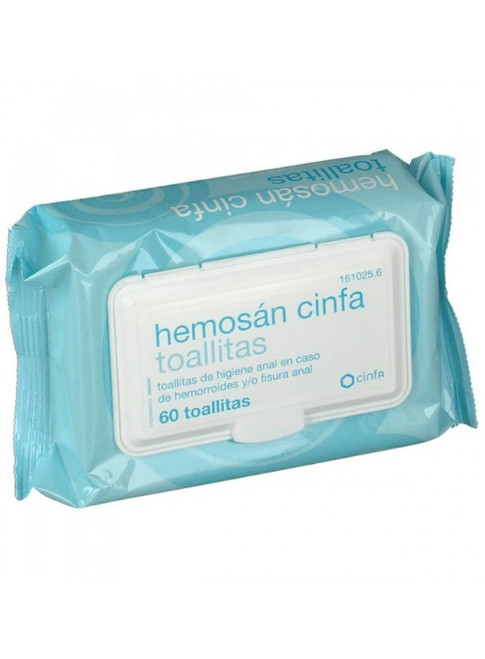 TOALLITAS PARA HEMORROIDES HEMOSAN CINFA 60 TOALLITAS