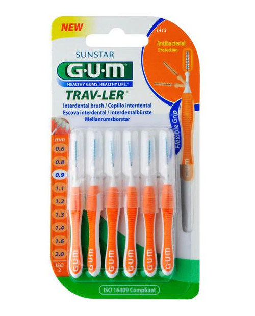 INTERDENTALES GUM TRAV-LER 0.9MM 6 UDS