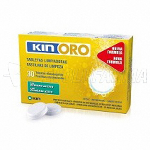 TABLETAS LIMPIADORAS DE PROTESIS KIN ORO 30 UDS