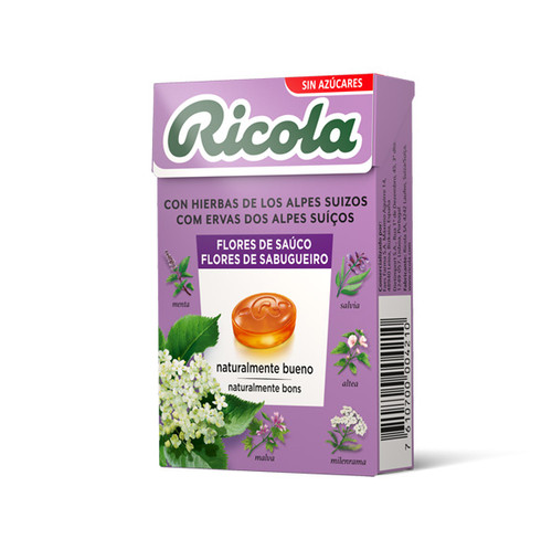 CARAMELOS RICOLA SIN AZUCAR 50G FLOR DE SAUCO