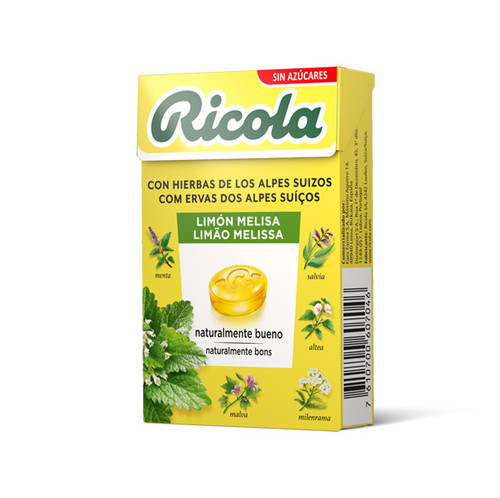 CARAMELOS RICOLA SIN AZUCAR 50G LIMON
