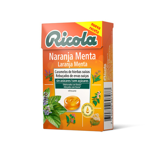 CARAMELOS RICOLA SIN AZUCAR 50G NARANJA
