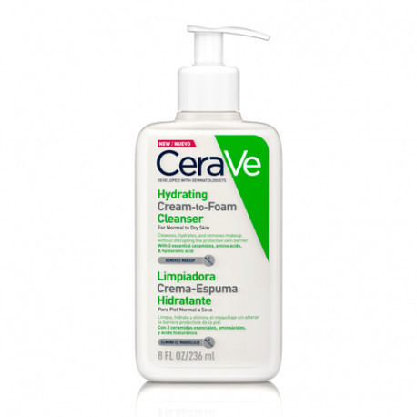 CREMA-ESPUMA LIMPIADORA CERAVE DOBLE LIMPIEZA 236ML
