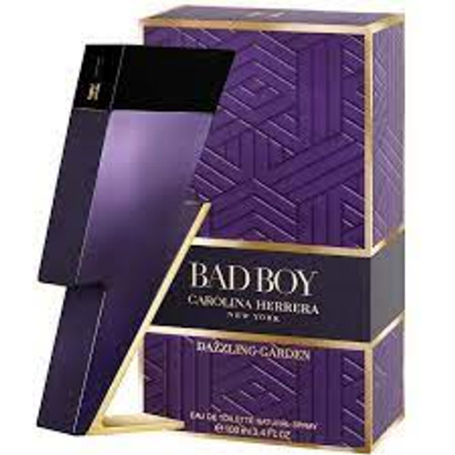 Propel yourself into a dreamlike world with an enigmatic reimagining of the legendary Bad Boy cologne. The Bad Boy bottle is transformed in a limited-edition lightning bolt, with contrasting deep metallic purple and gleaming gold accents. Bad Boy Dazzling Garden contains the best-selling Bad Boy scent, combining notes of black and white pepper with the citric vibrancy of Italian green bergamot.

Fragrance Family: Woodsy

  Key Notes:

Top: bergamot- Pepper
Mid: Clary Sage-Cedar Wood
Base: Tonka Bean-Cocoa