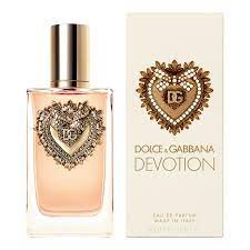 The Dolce&Gabbana Devotion Eau de Parfum fragrance is a sensory journey, seductive and reassuring, capable of evoking the positive values to which Dolce&Gabbana hold dear, symbolized by the Sacred Heart seal. An olfactory creation of exquisite contrasts, bright top notes, sensual base notes.

Fragrance Family

Bright Gourmand
Key Ingredients

Candied Lemons: tantalizing, gourmand.
Orange Blossom: fresh and delicate.
Alluring Vanilla: sweet and sensual.
Key Notes

The fragrance opens with the tantalizing, gourmand notes of candied citrus.
The luminous freshness of Orange Blossom at the heart.
The warm, sensual touch of Alluring Vanilla transports the senses to a sweet and sophisticated destination.
Ingredients

Alcohol Denat., Parfum (Fragrance) , Aqua (Water) , Dipropylene Glycol, Limonene, Ethylhexyl Salicylate, Butyl Methoxydibenzoylmethane, Linalool, Citral, Geraniol, Citronellol, Benzyl Alcohol, Alcohol, Tris(Tetramethylhydroxypiperidinol) Citrate, Pentaerythrityl Tetra-Di-T-Butyl Hydroxyhydrocinnamate, Benzyl Benzoate, CI 19140 (Yellow 5) , CI 14700 (Red 4) , CI 60730 (Ext.Violet 2) , CI 17200 (Red 33) , CI 42090 (Blue 1).

The list of ingredients is regularly updated. Please always read the list of ingredients on the packaging to ensure they are suitable for your personal use.